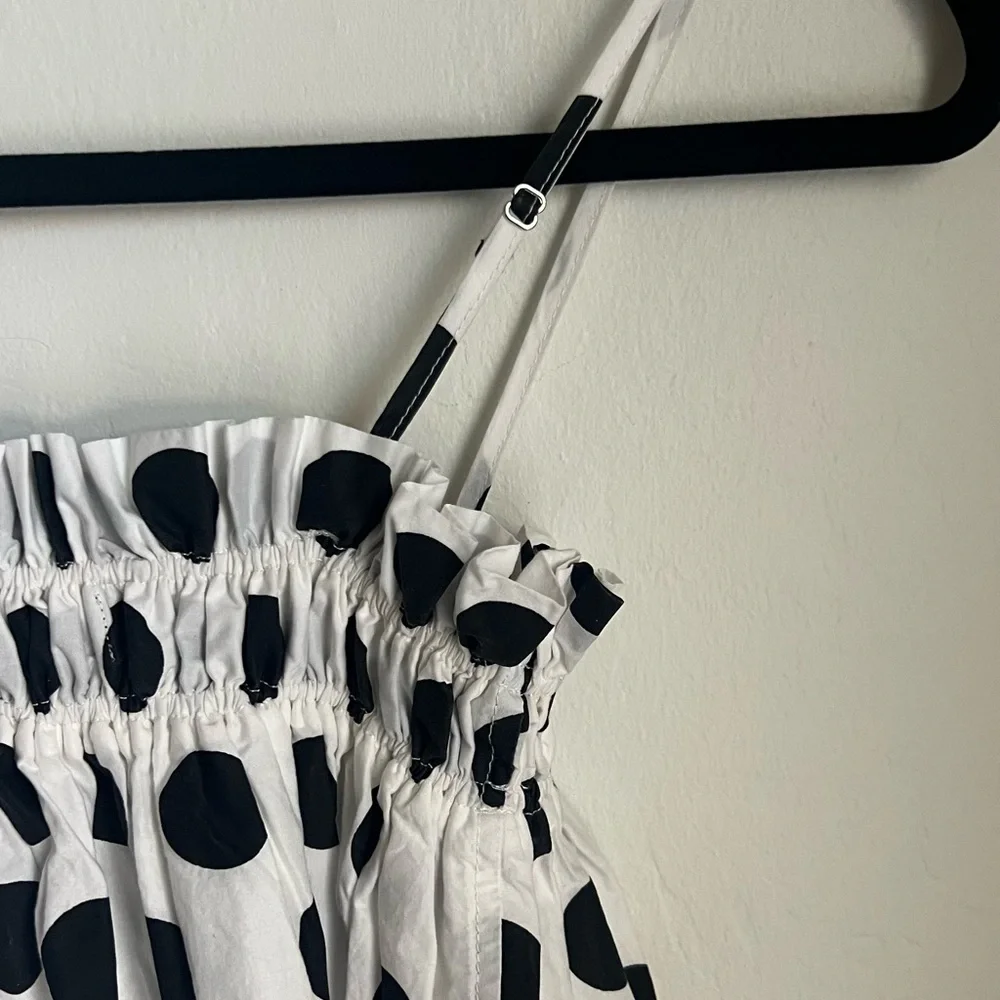 O.P.T Polka Dot Sleeveless Dress 🖤🤍🖤🤍 XS - Picture 3 of 5